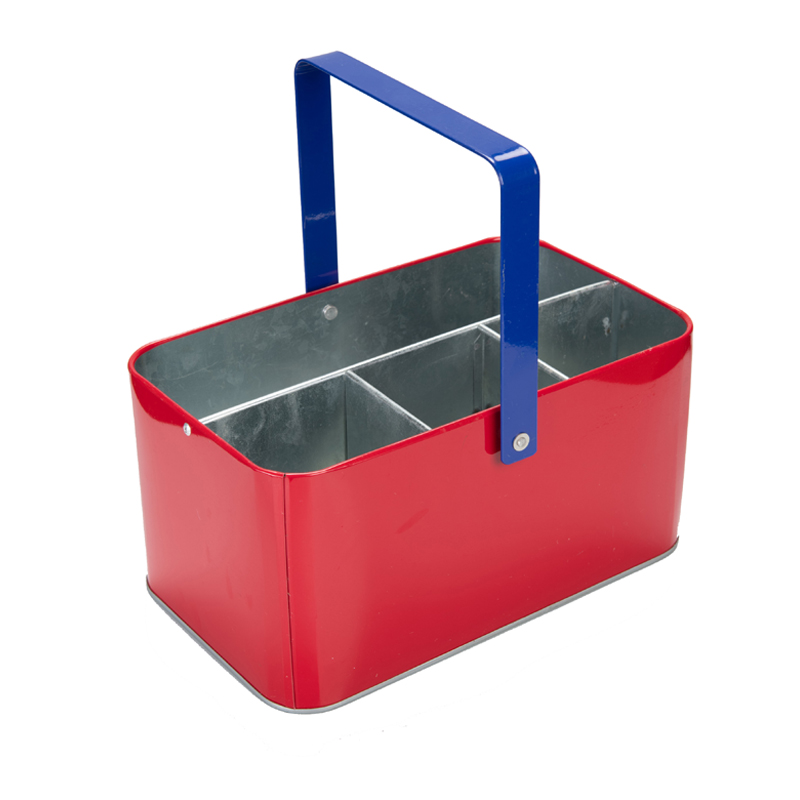 Carry-All Serveware Caixa de ferramentas de metal galvanizado com alça